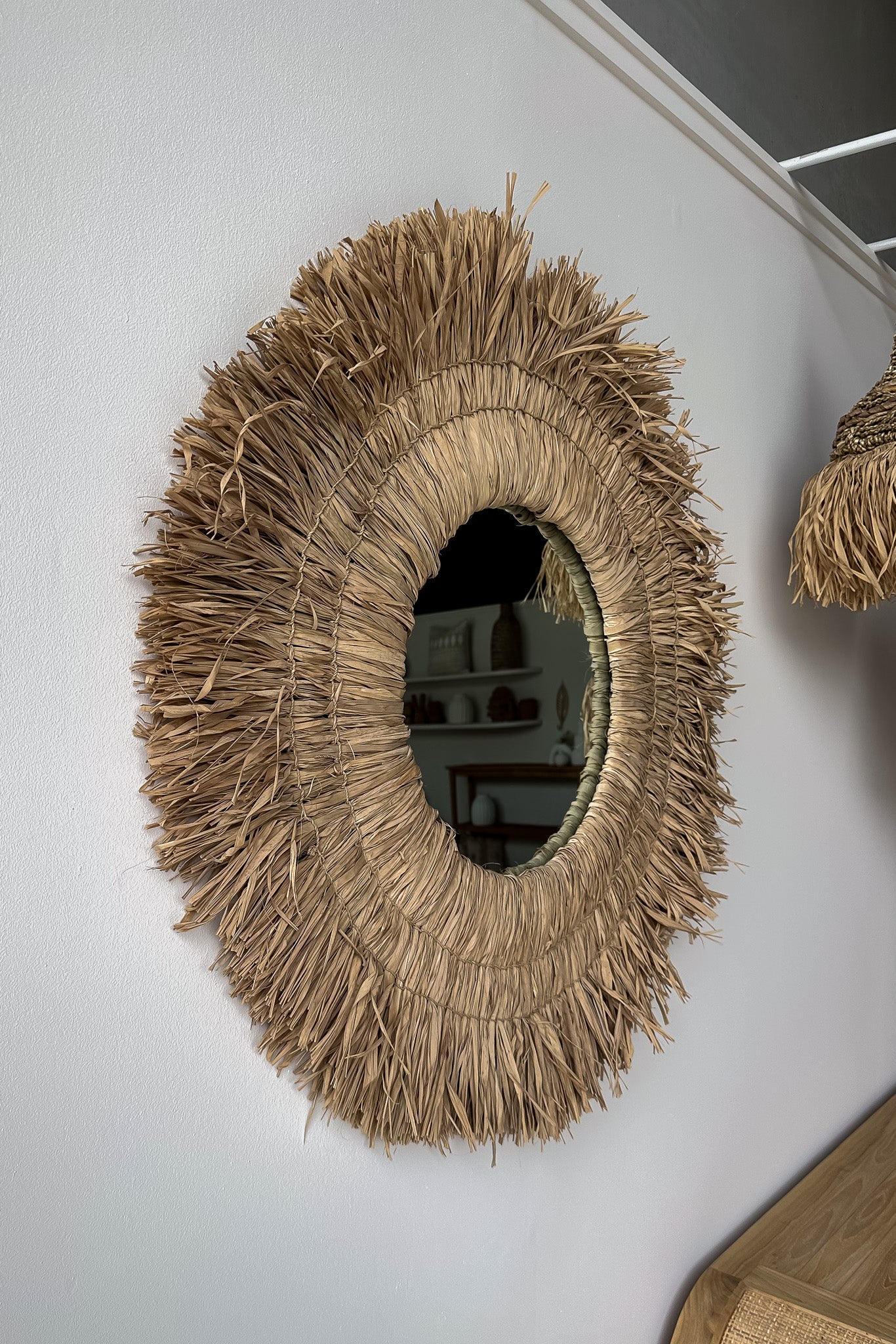 Raffia Mirror