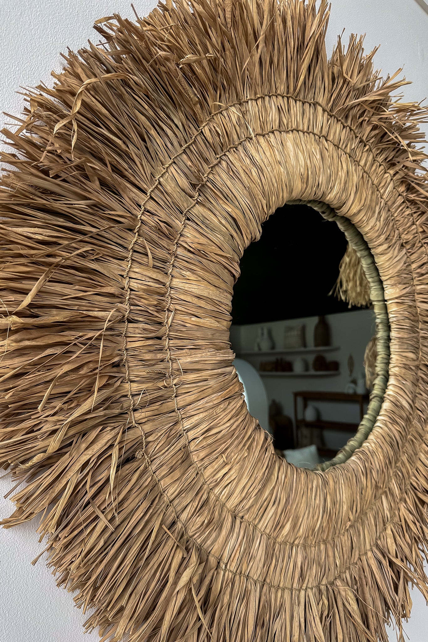Raffia Mirror