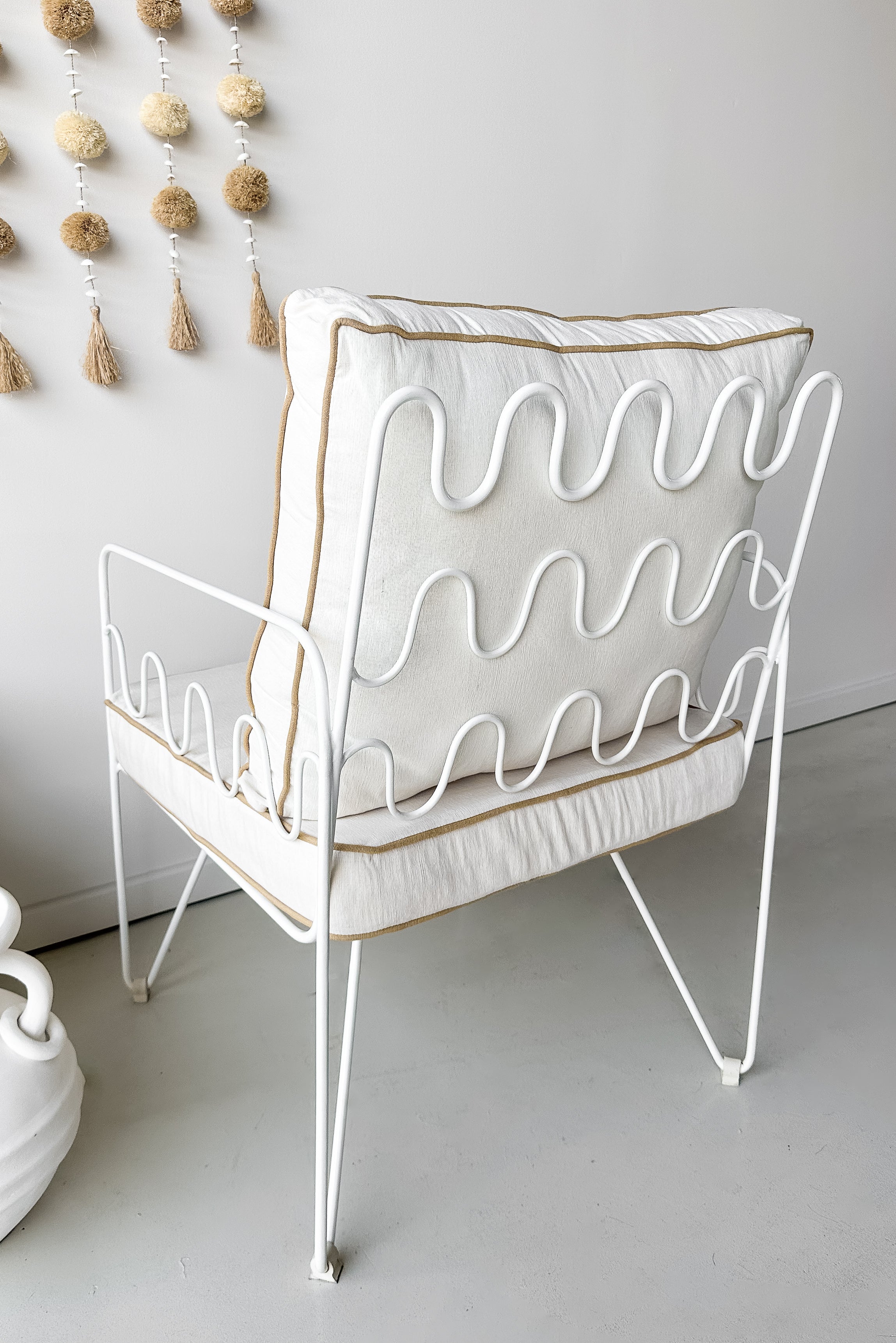Wavy White Occasional Chair | Made to Order