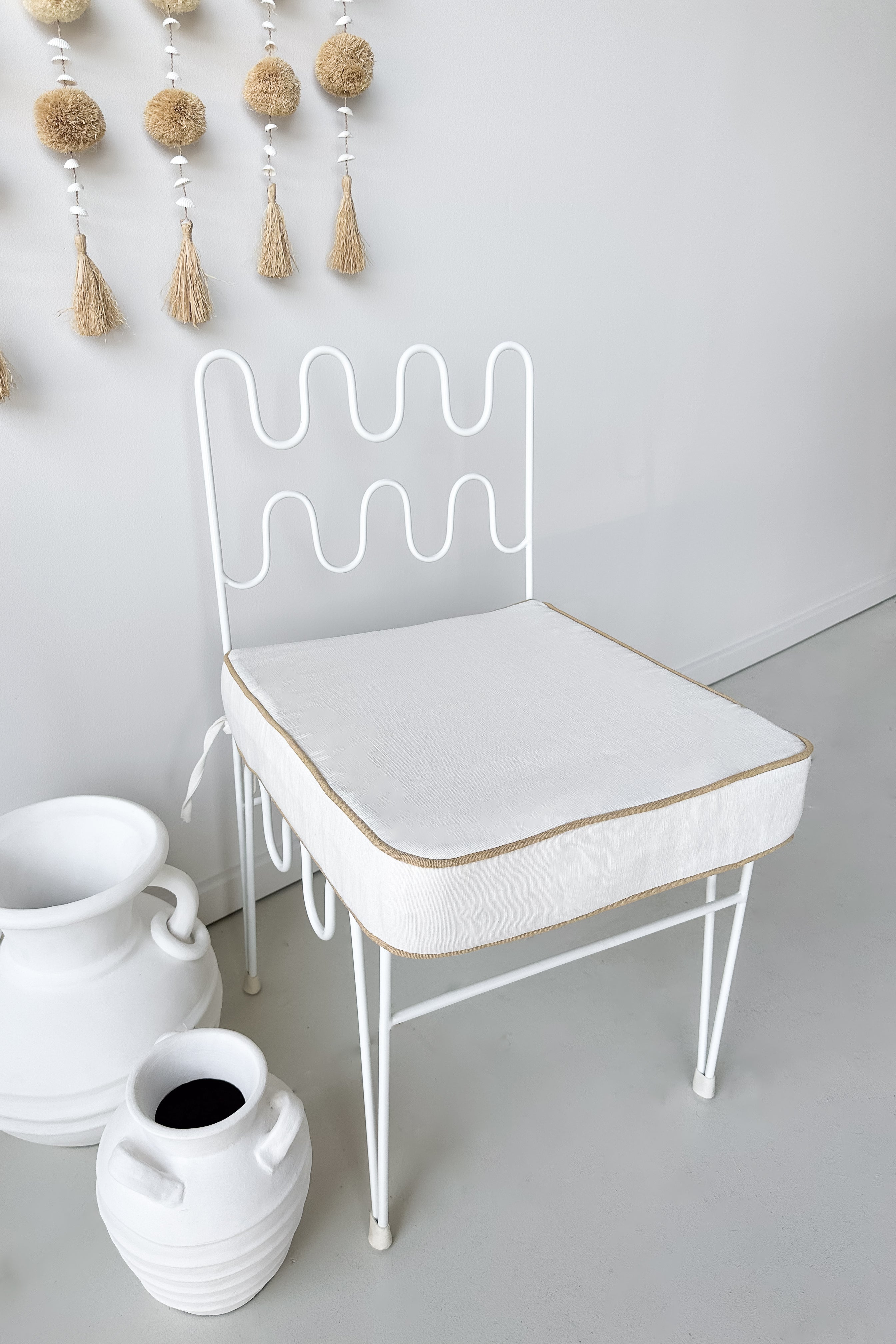 Wavy White Dining Chair | Made to Order