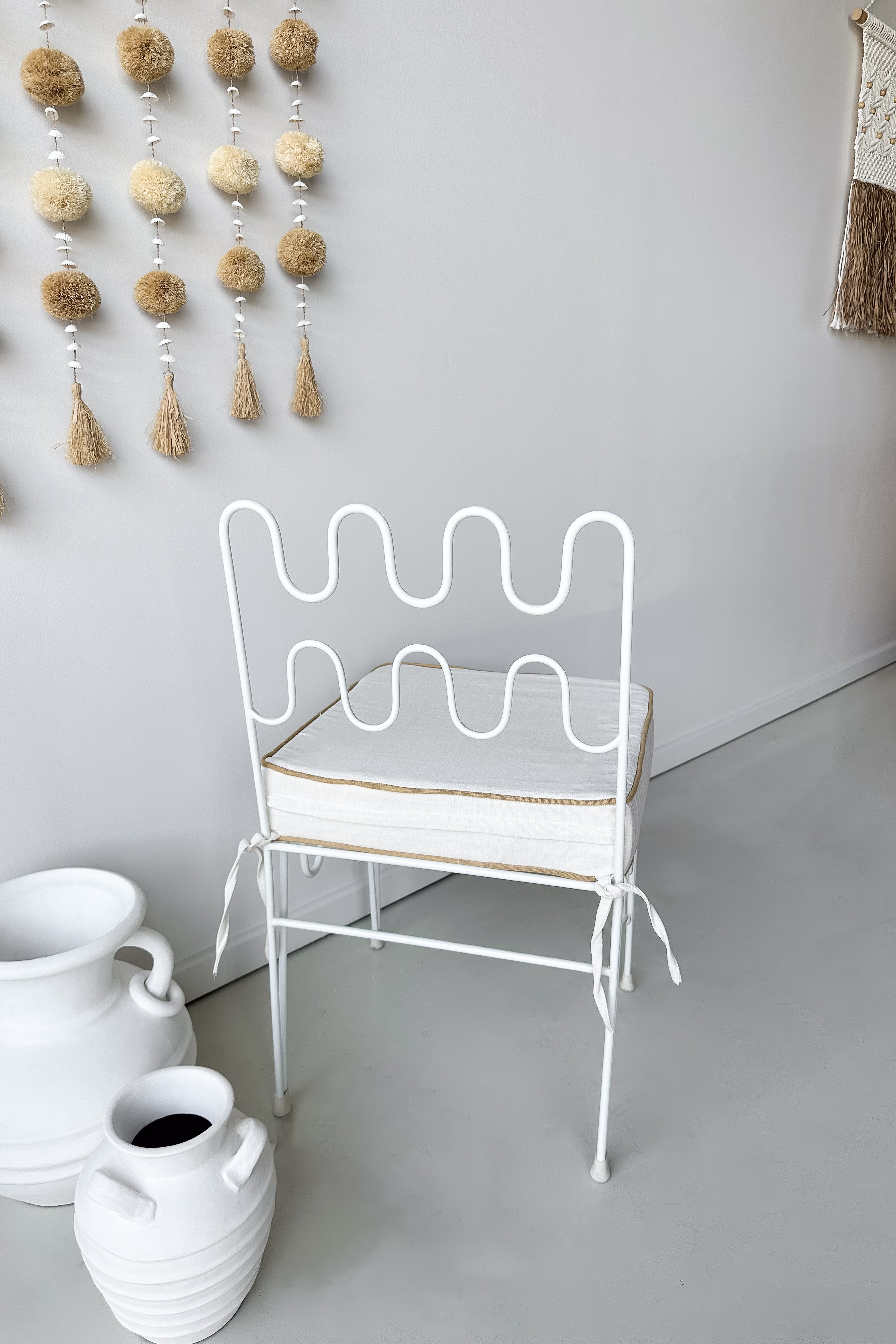 Wavy White Dining Chair | Made to Order