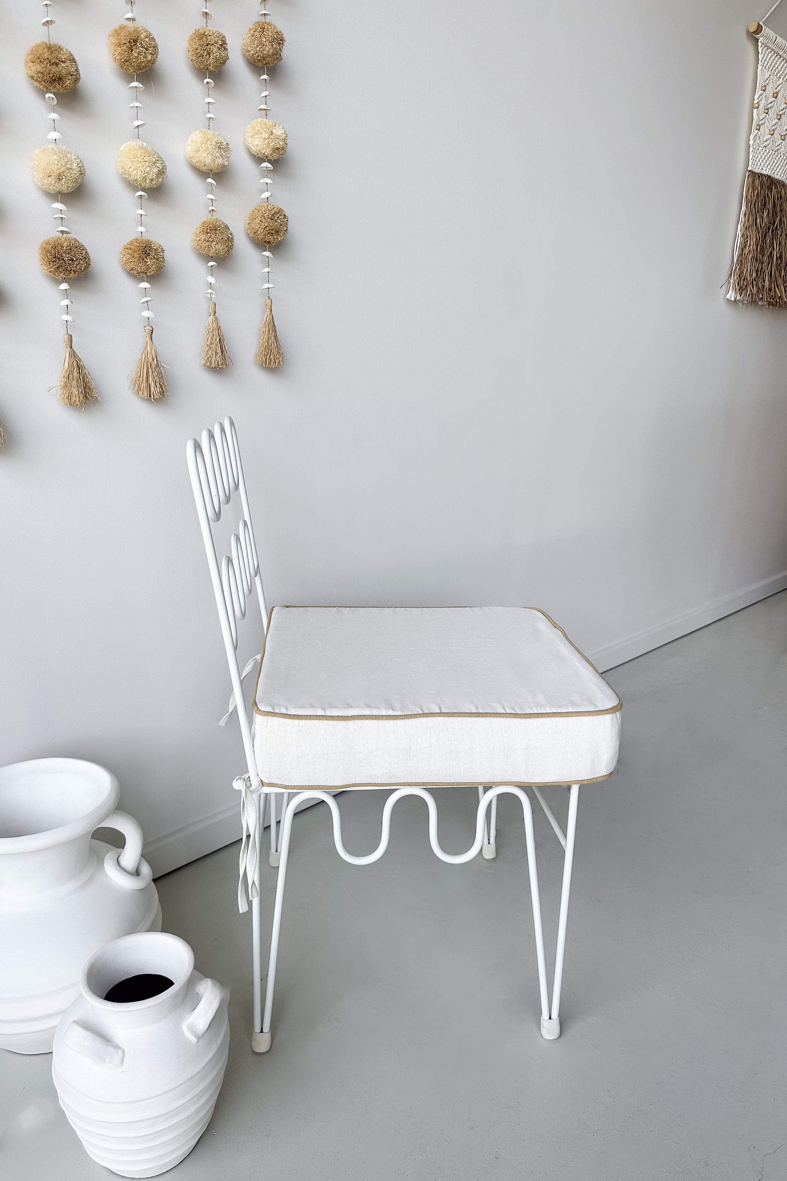 Wavy White Dining Chair | Made to Order