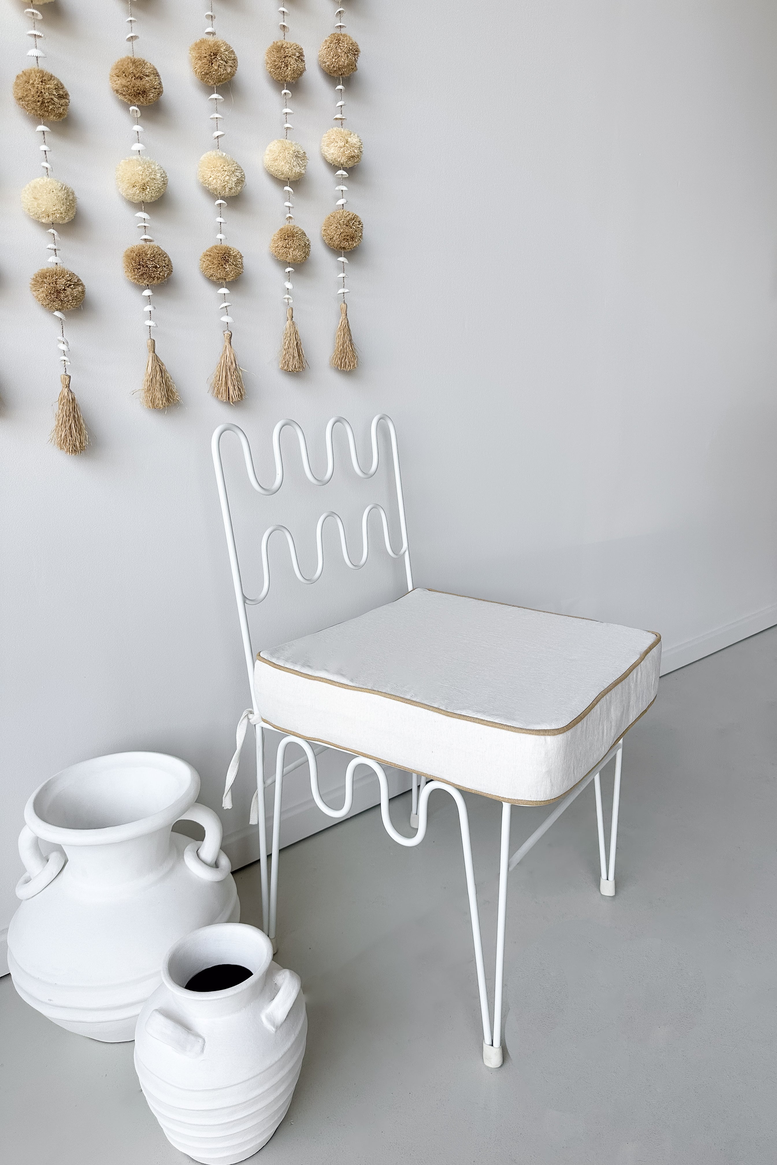 Wavy White Dining Chair | Made to Order