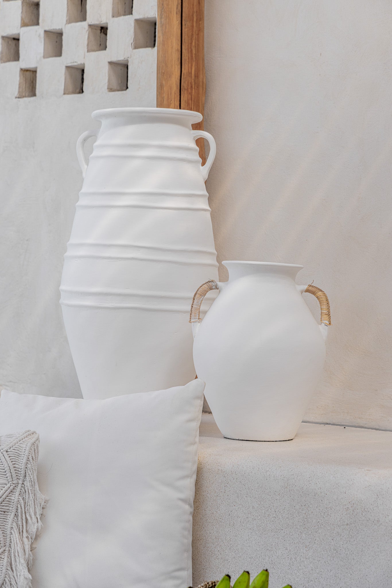 Tall Ripple Floor Vase