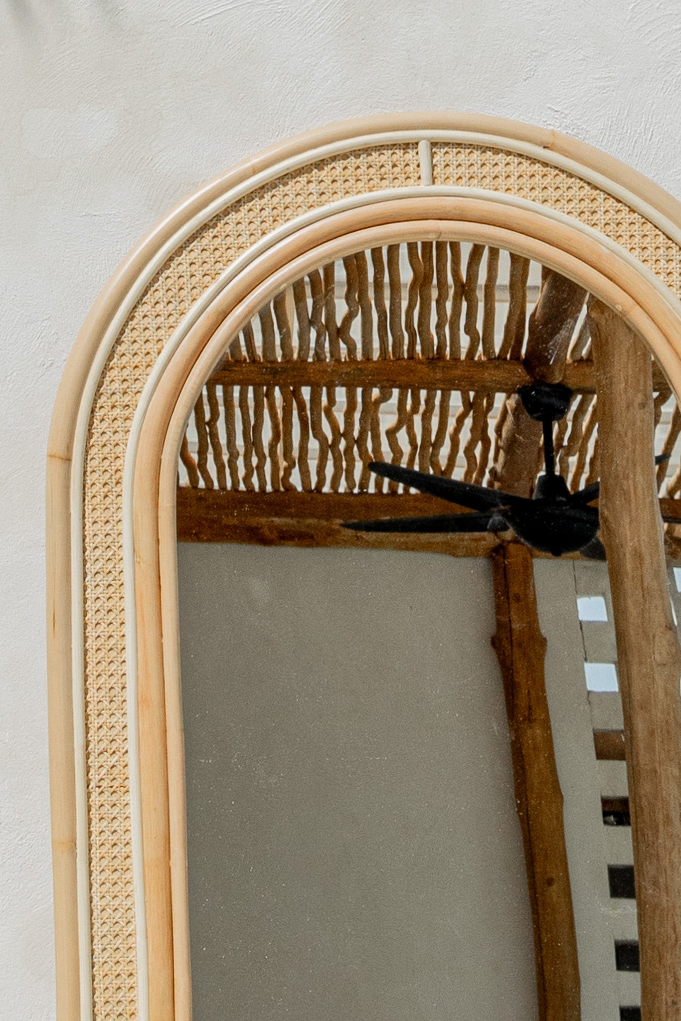 Sun-Kissed Arch Floor Mirror