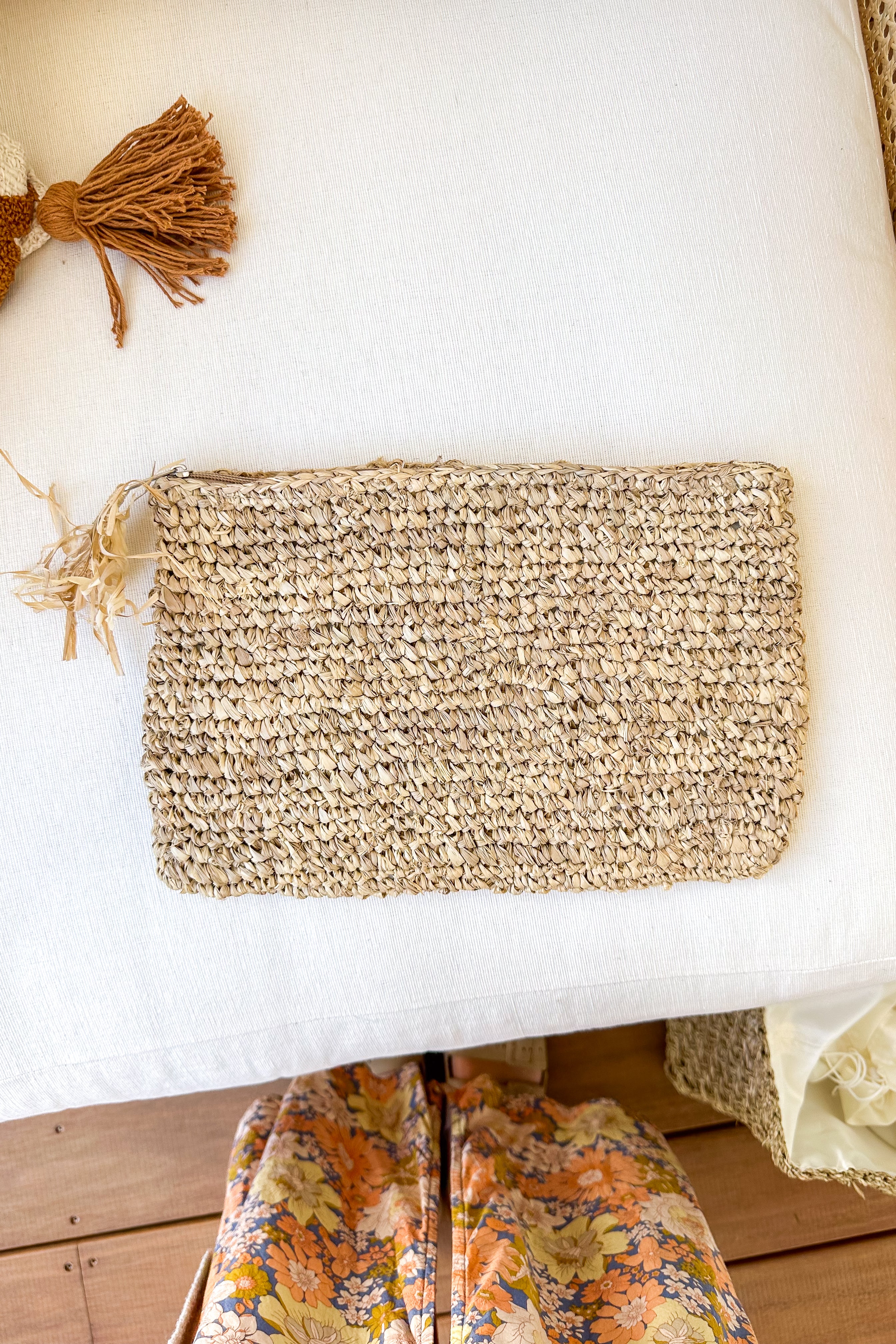 Raffia Pouch