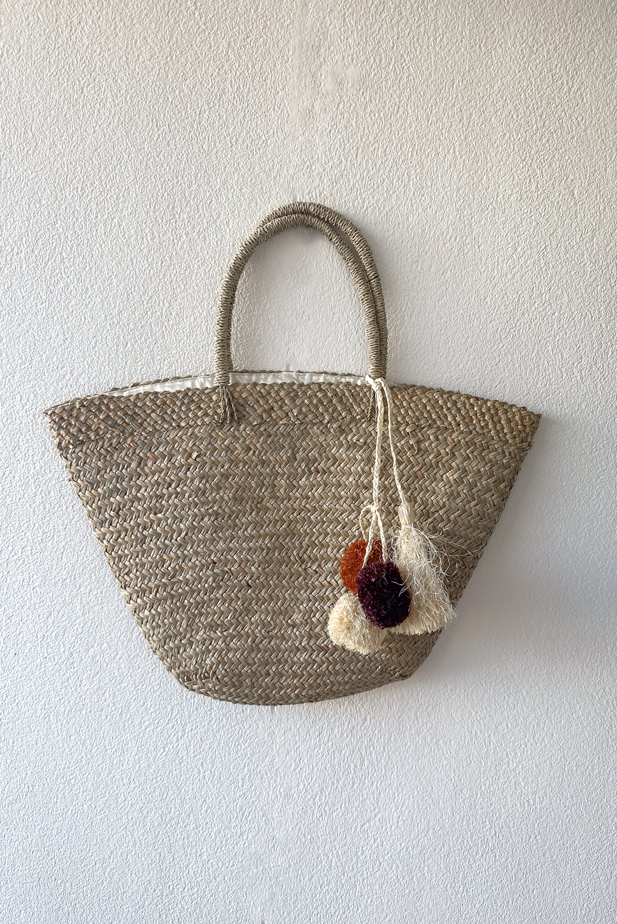 Market Bag - Pom Poms