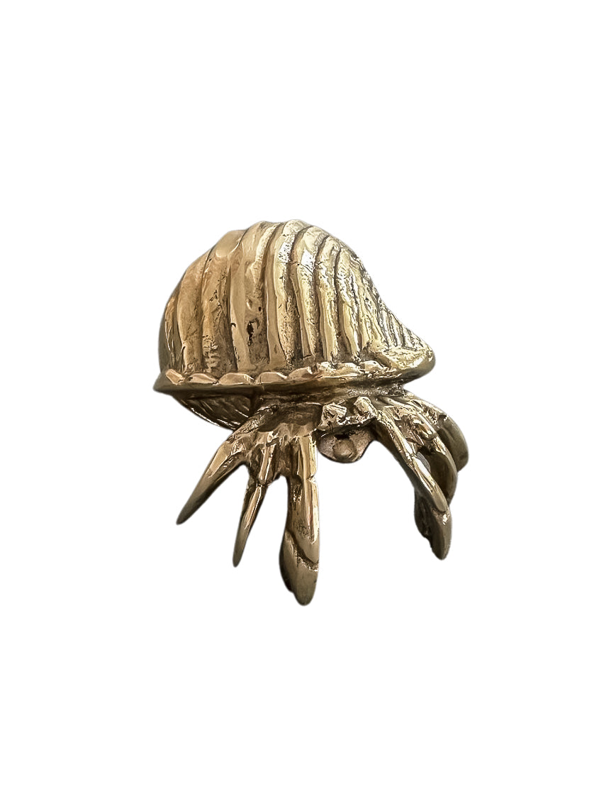 Hermit Crab Brass Ornament