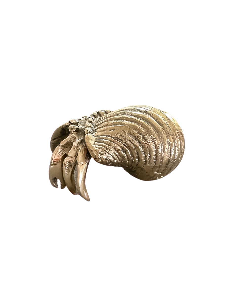 Hermit Crab Brass Ornament