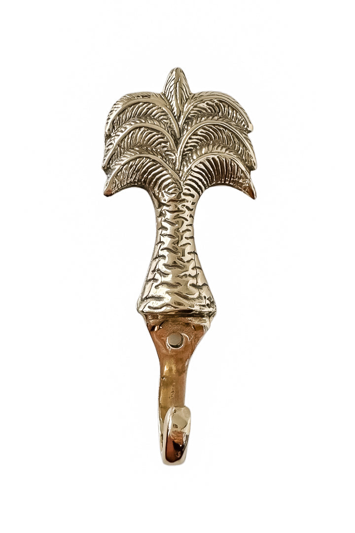 Palm Tree Brass Wall Hook