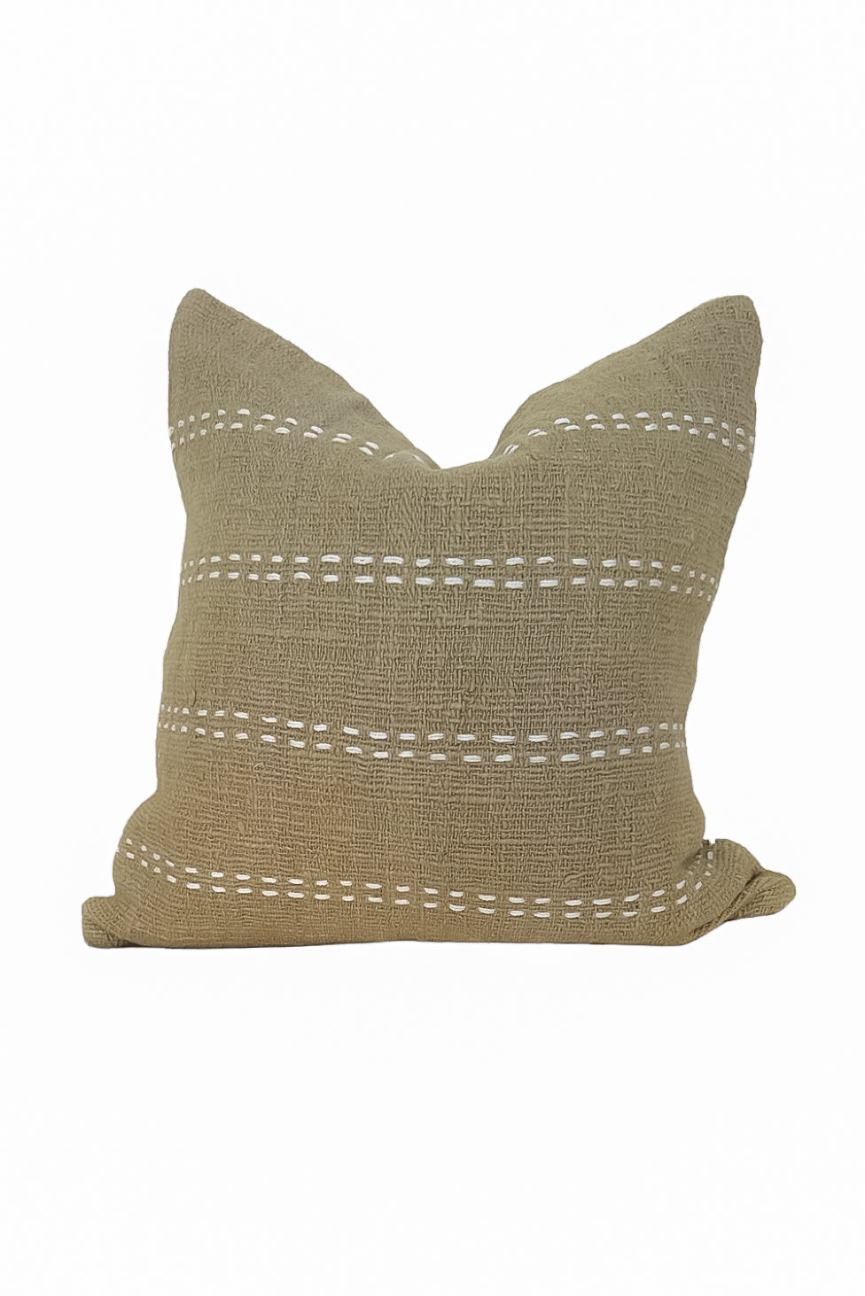 Olive Stitch Cushion Cover | 50 x 50